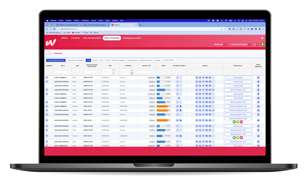 logiciel facturation auto-entrepreneurs tpe pme, Wiponly